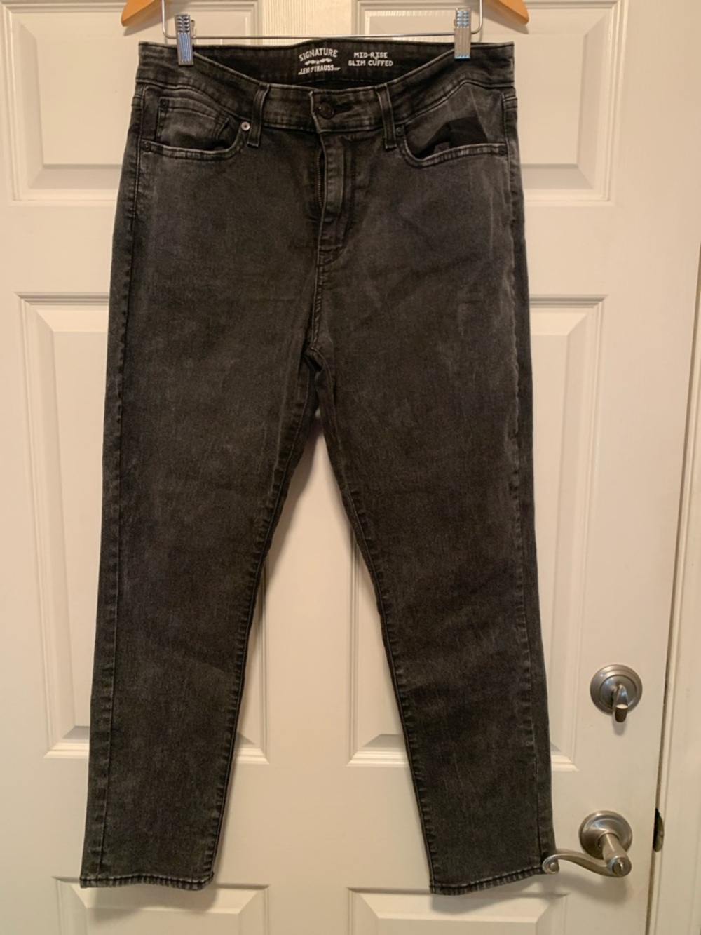 Levi's Washed Black High-Rise Slim Jeans